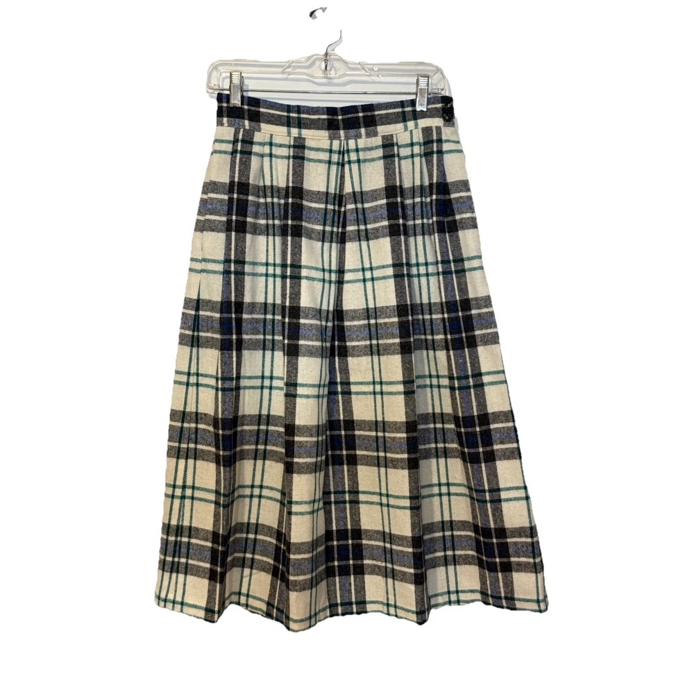 Vintage F. Shay of Boston A-line Plaid Midi Skirt Preppy Old Money Academia 12